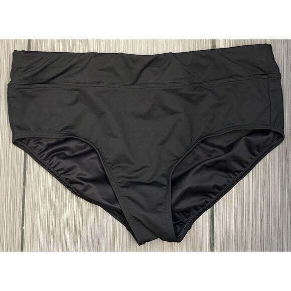 Lands’ End Women’s Black Bikini Bottoms Size 16 Classic Minimalist - Picture 1 of 4